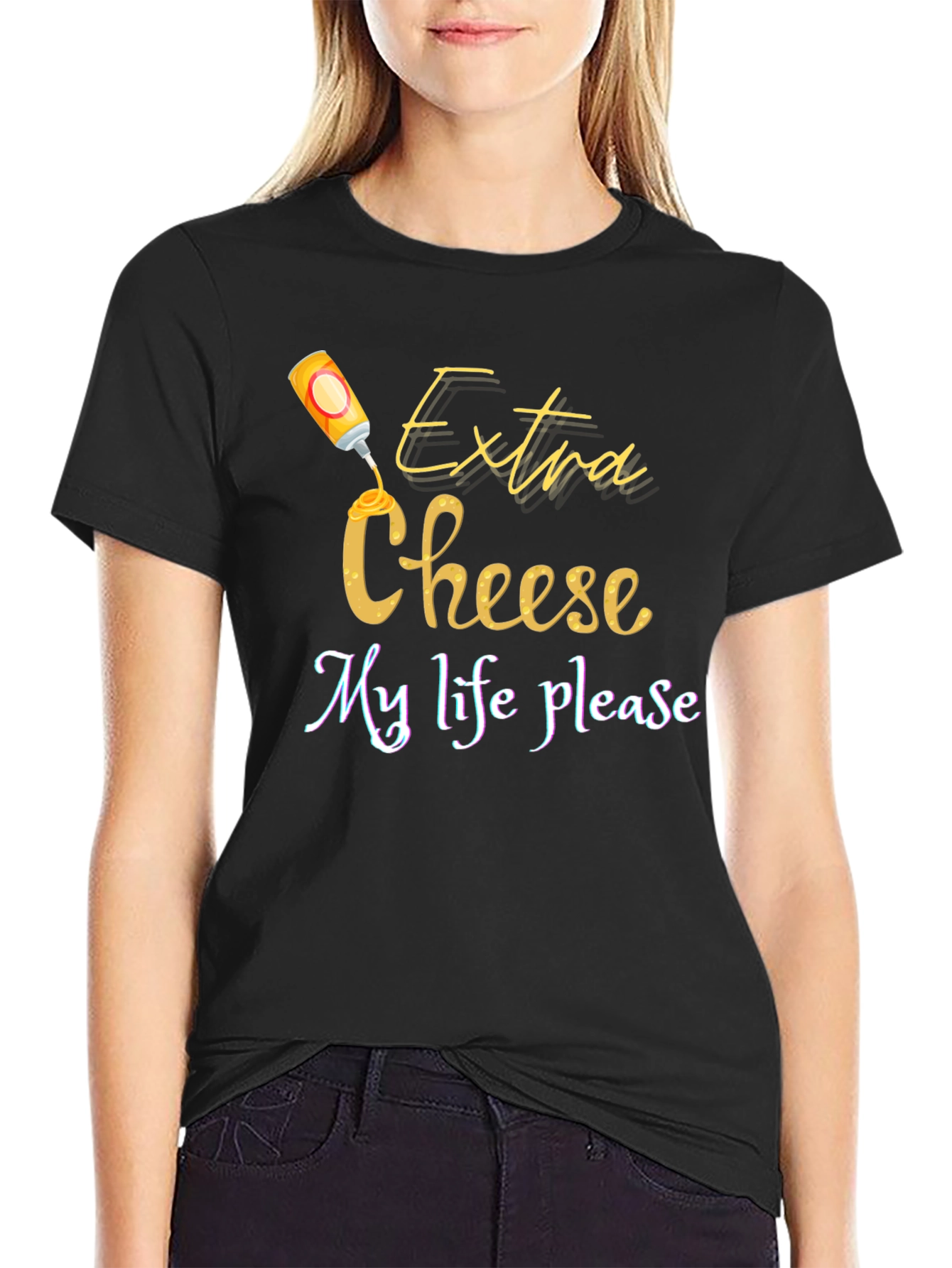 Extra Cheese Please Graphic T-Shirt