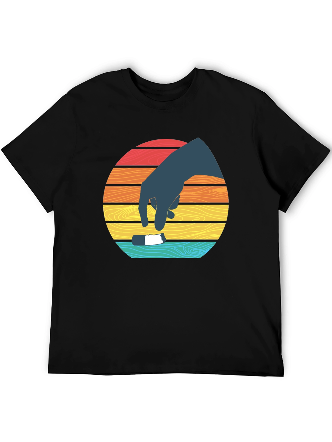 Retro Sunset Hand T-Shirt