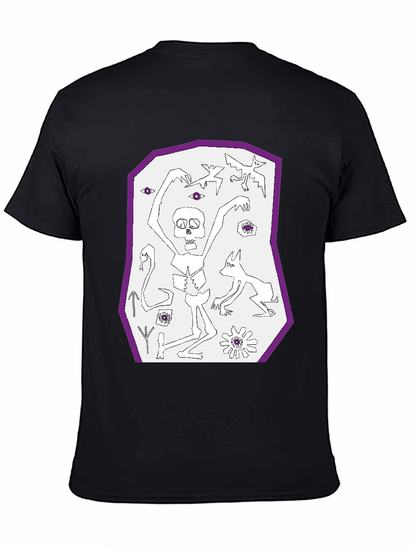 Unique Graphic Print Black T-Shirt