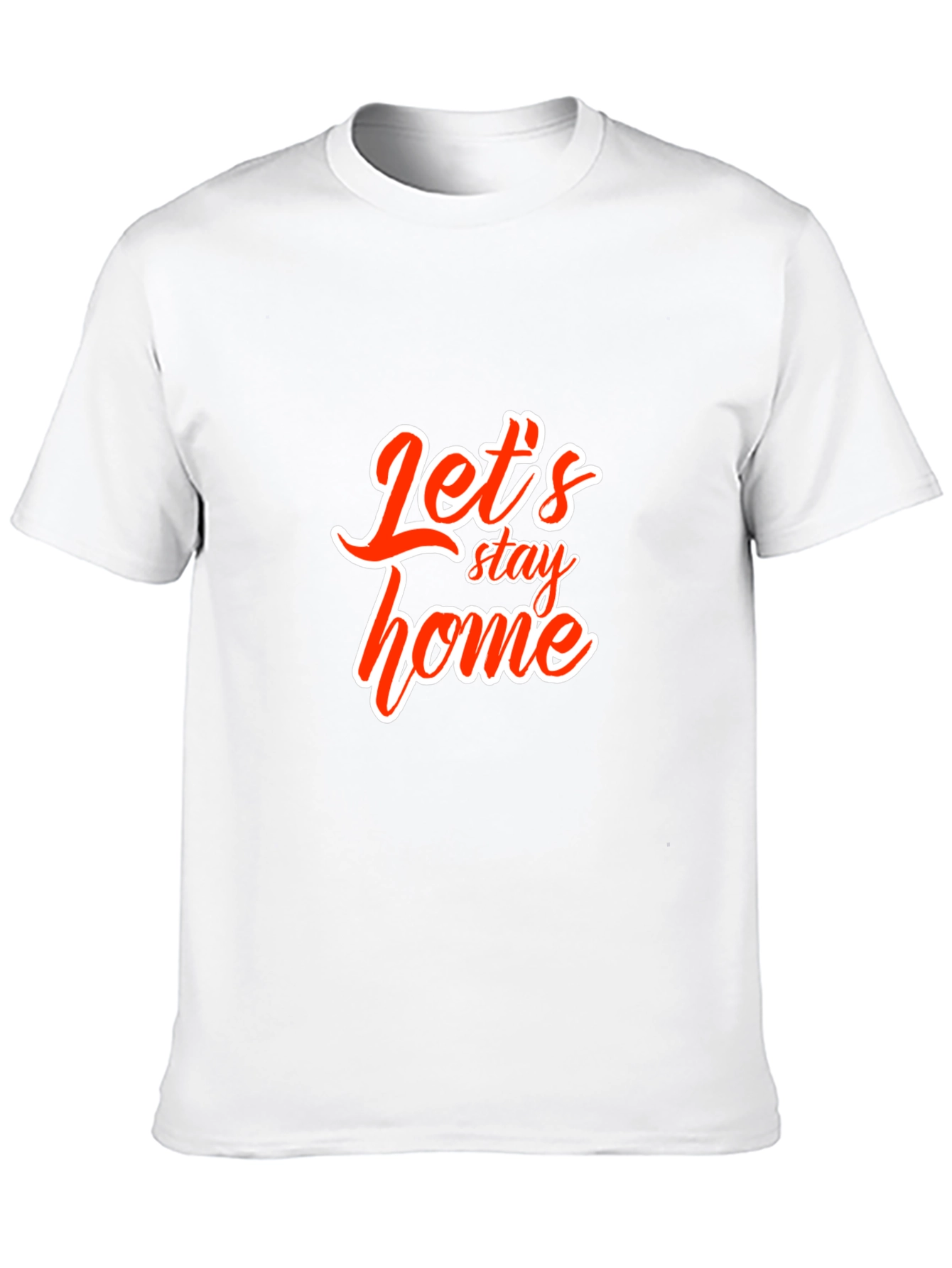 Lets Stay Home Black Graphic Tee