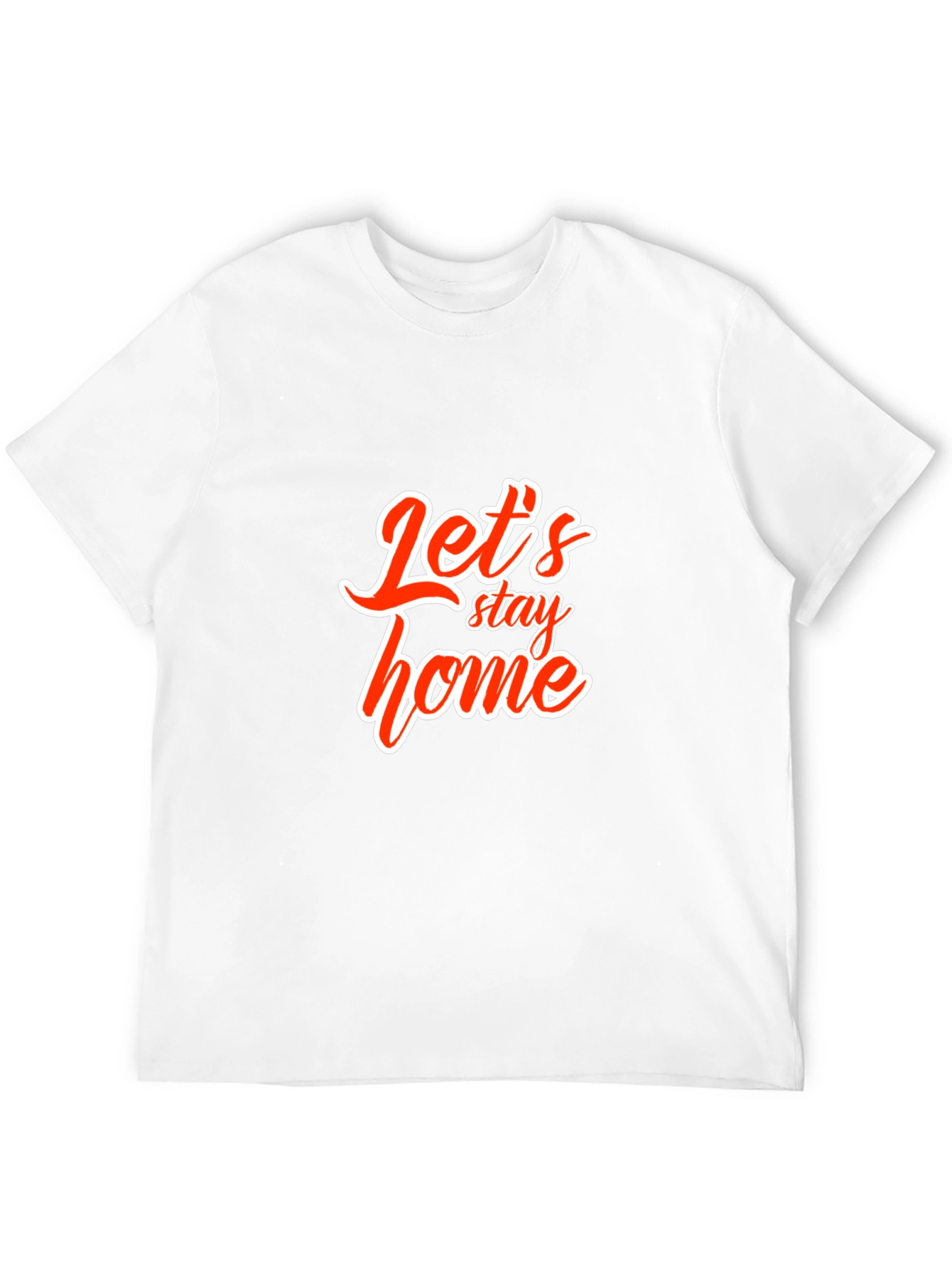 Lets Stay Home Black Graphic Tee