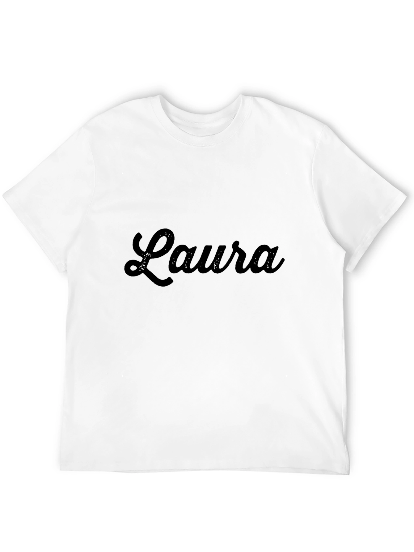 Laura Black Tee - Classic Personalized Style