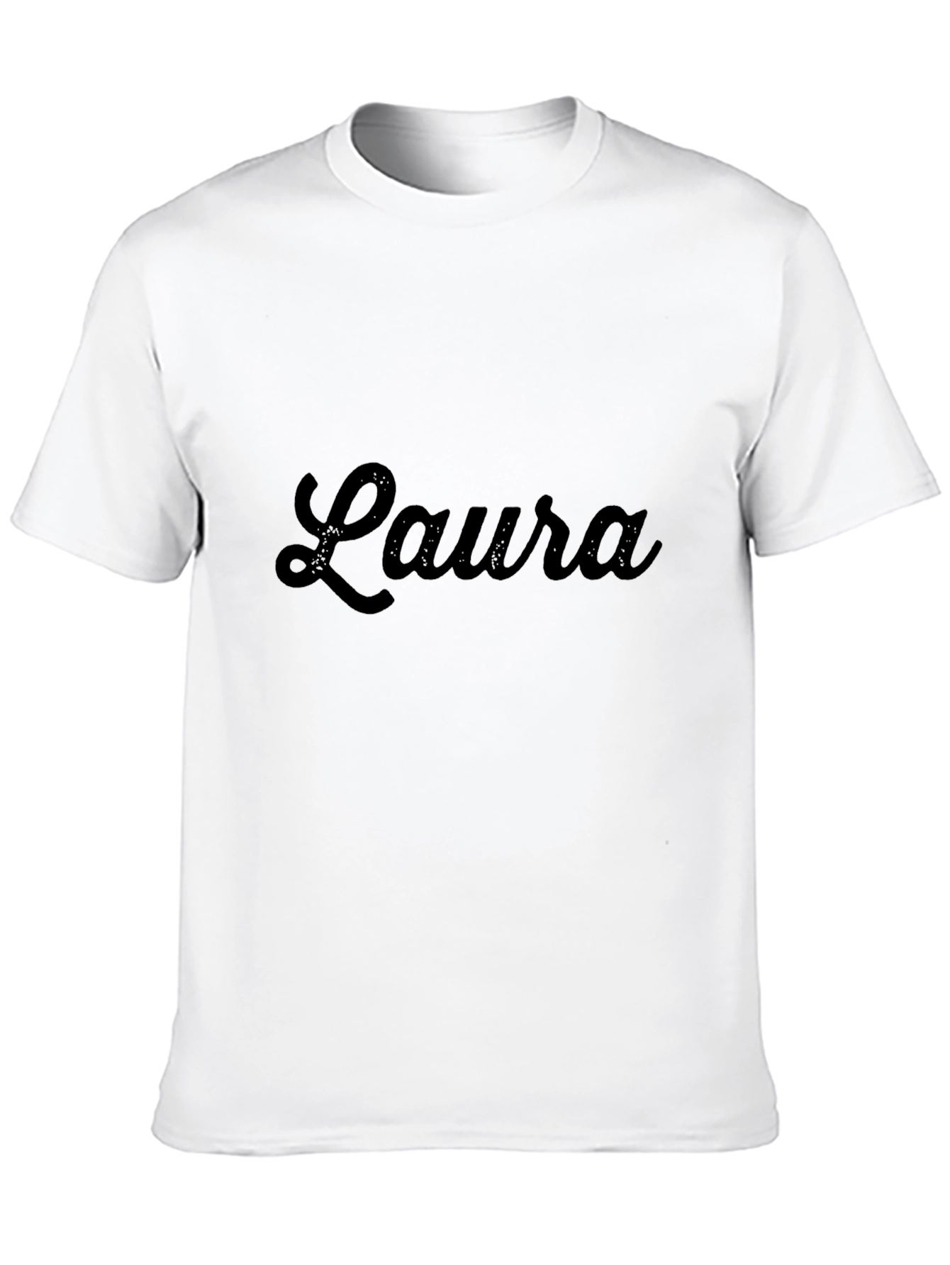 Laura Black Tee - Classic Personalized Style