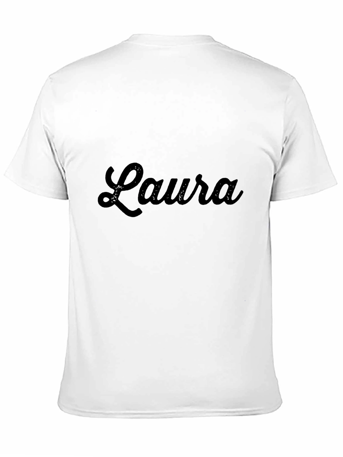 Laura Black Tee - Classic Personalized Style