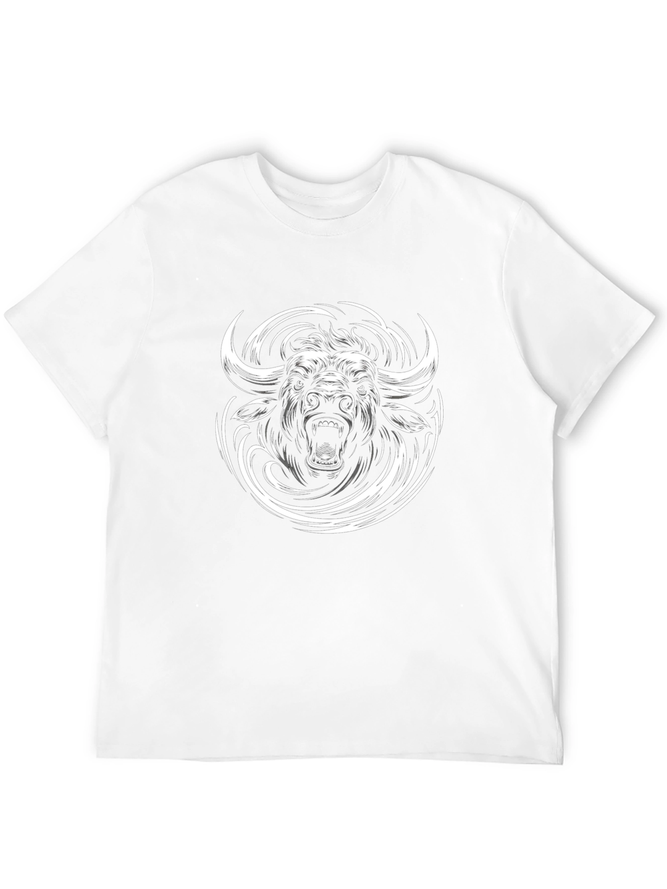 Black Bull Graphic Tee - Bold Animal Print