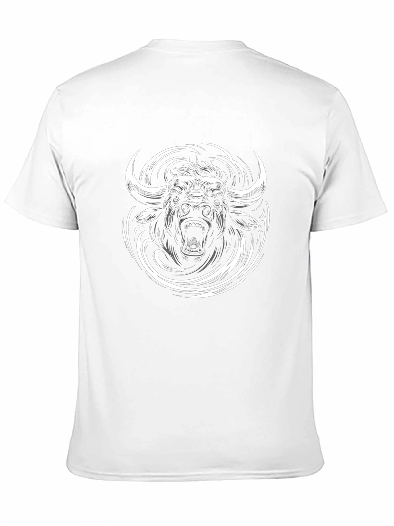 Black Bull Graphic Tee - Bold Animal Print