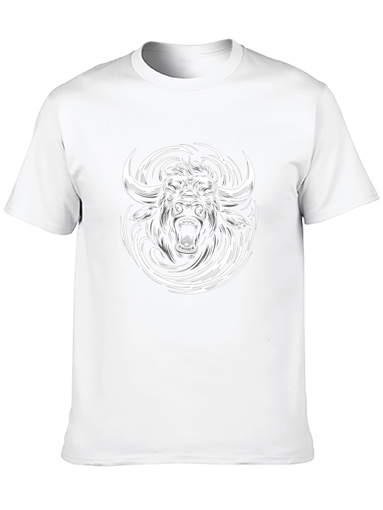 Black Bull Graphic Tee - Bold Animal Print