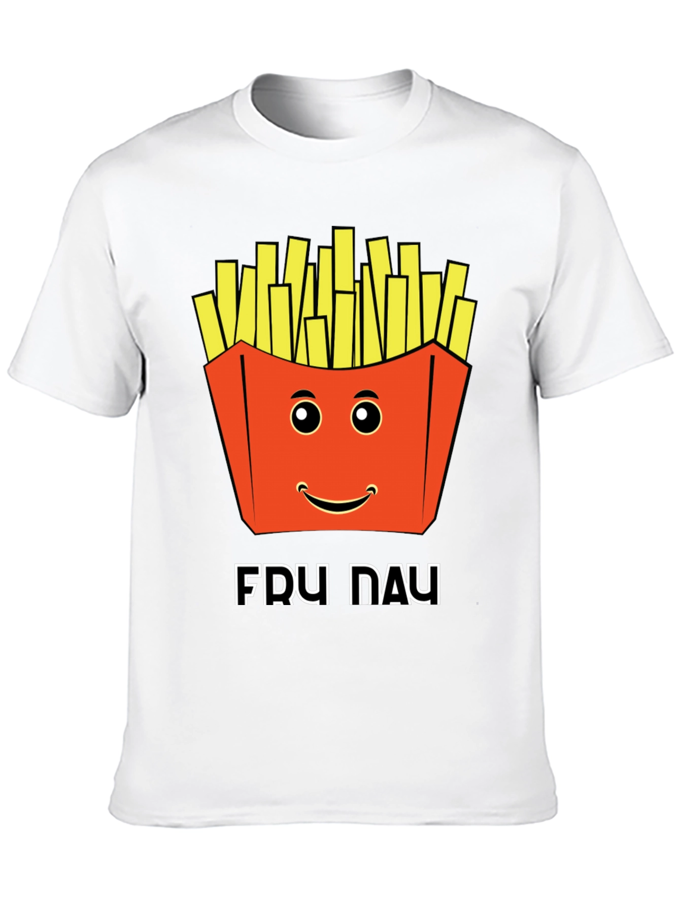 Funny Fry Day Graphic Tee - Black