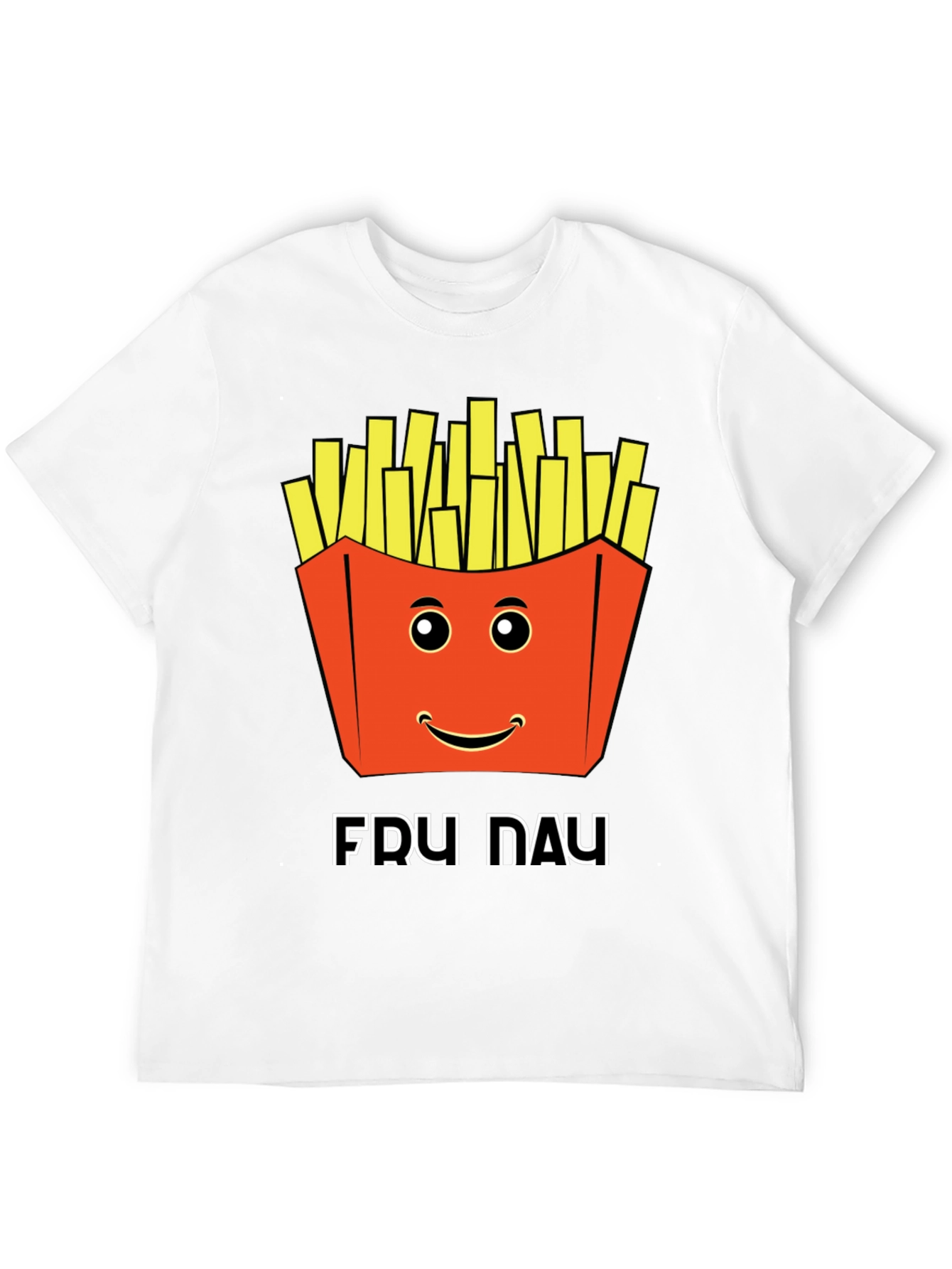 Funny Fry Day Graphic Tee - Black