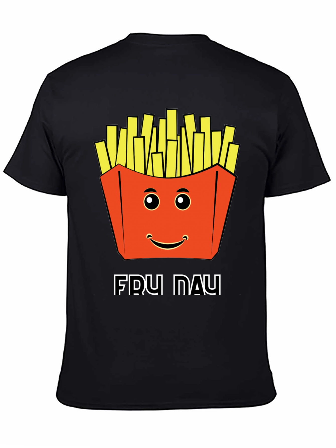 Funny Fry Day Graphic Tee - Black