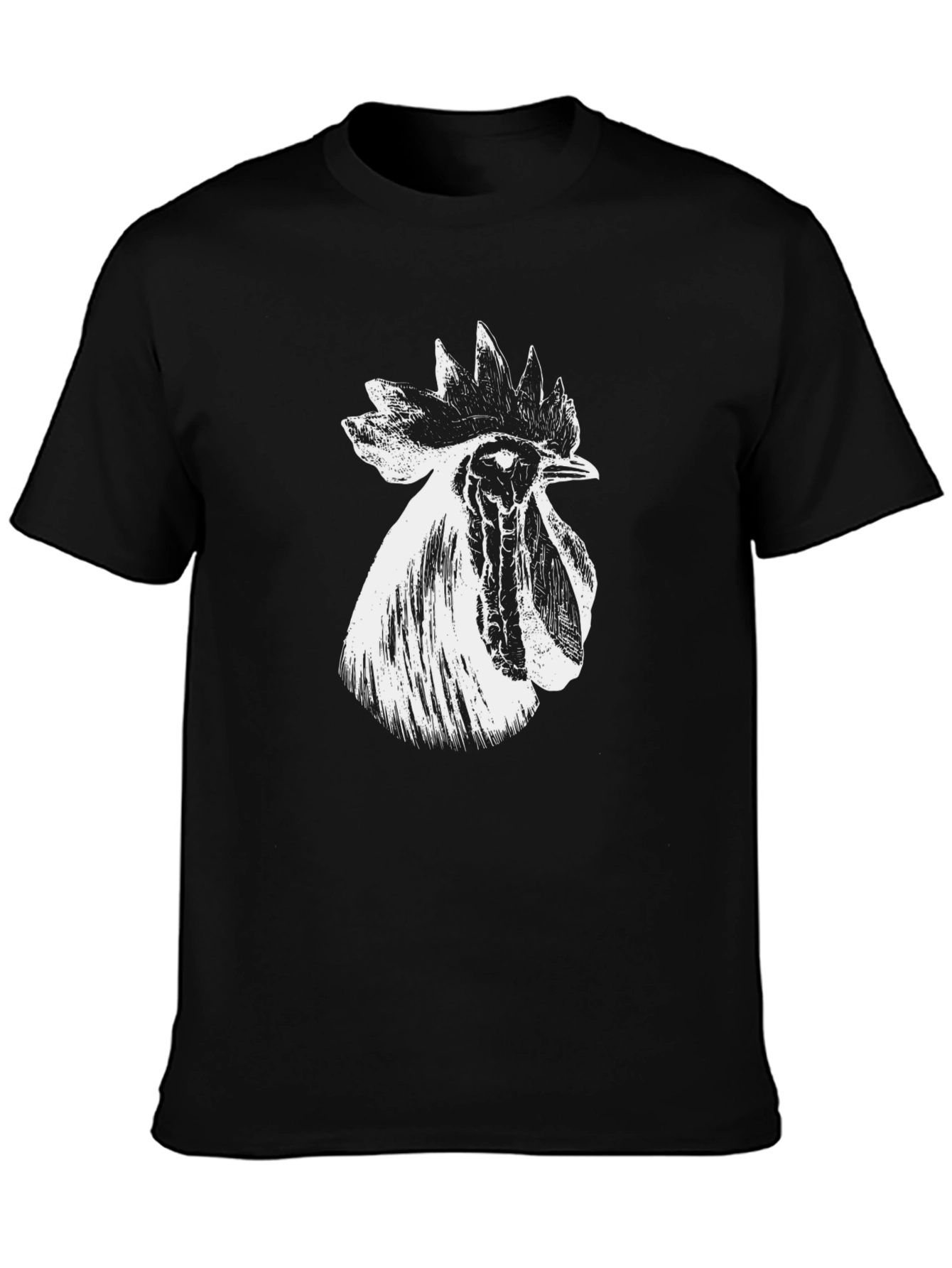 Rooster Graphic Black T-Shirt - Bold Farm Style