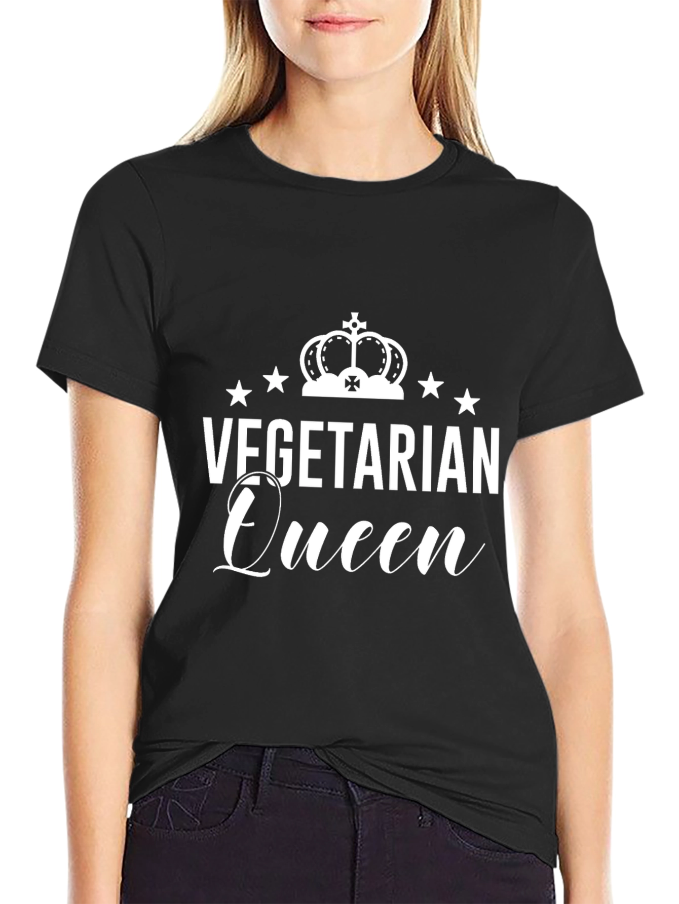 Vegetarian Queen Graphic Tee - Vegan Lifestyle