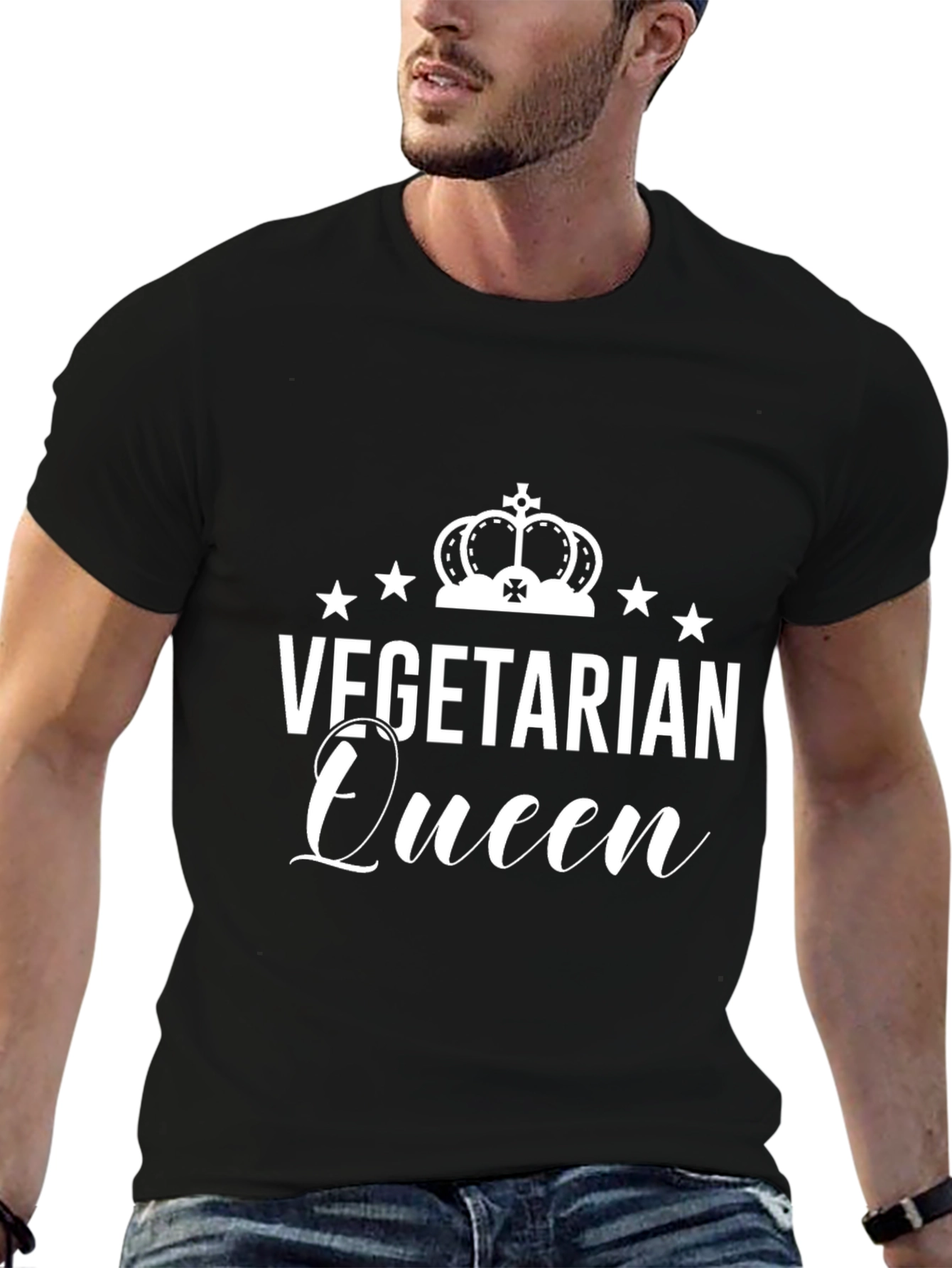 Vegetarian Queen Graphic Tee - Vegan Lifestyle