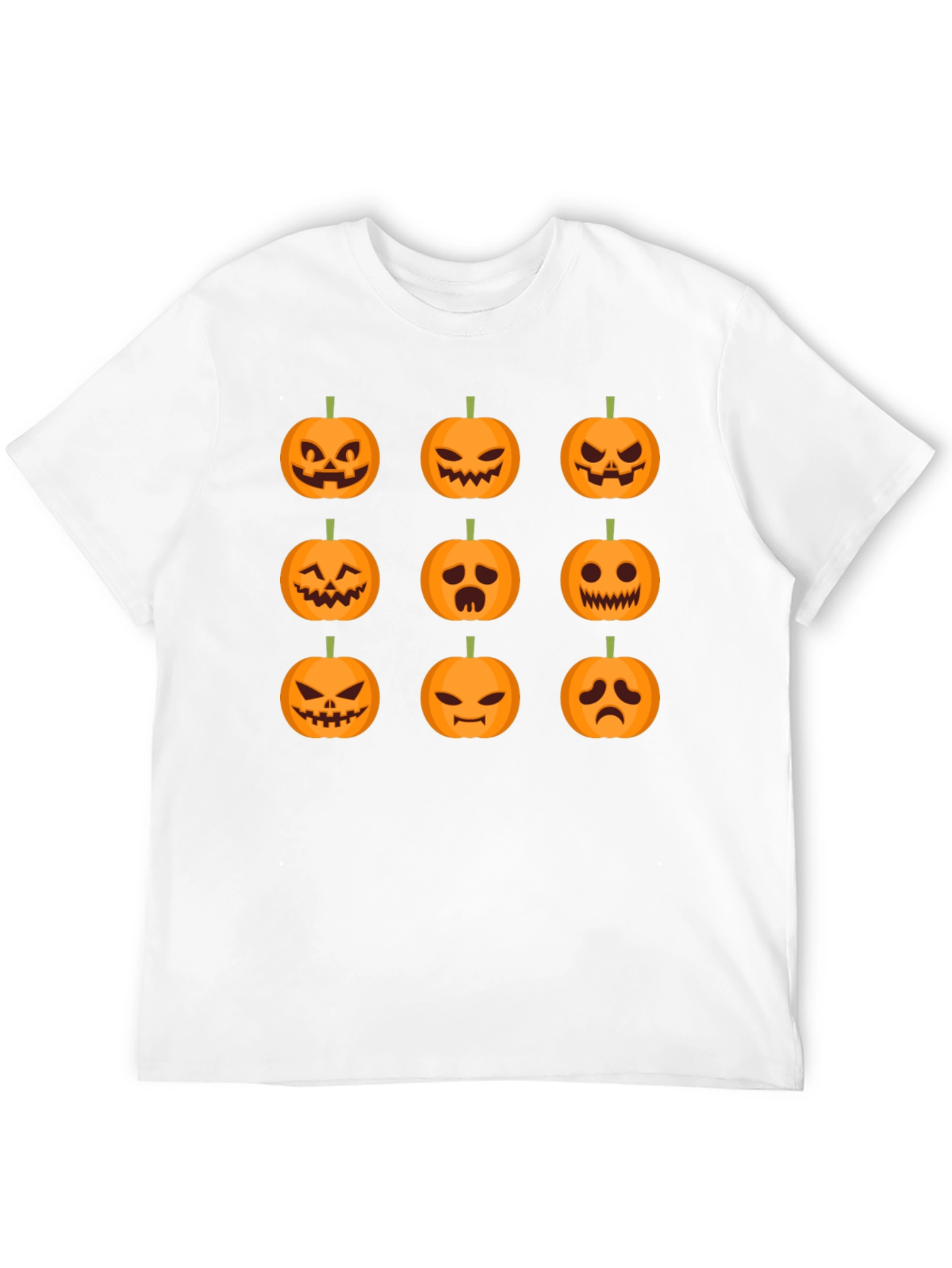 Halloween Pumpkin Faces Graphic T-Shirt