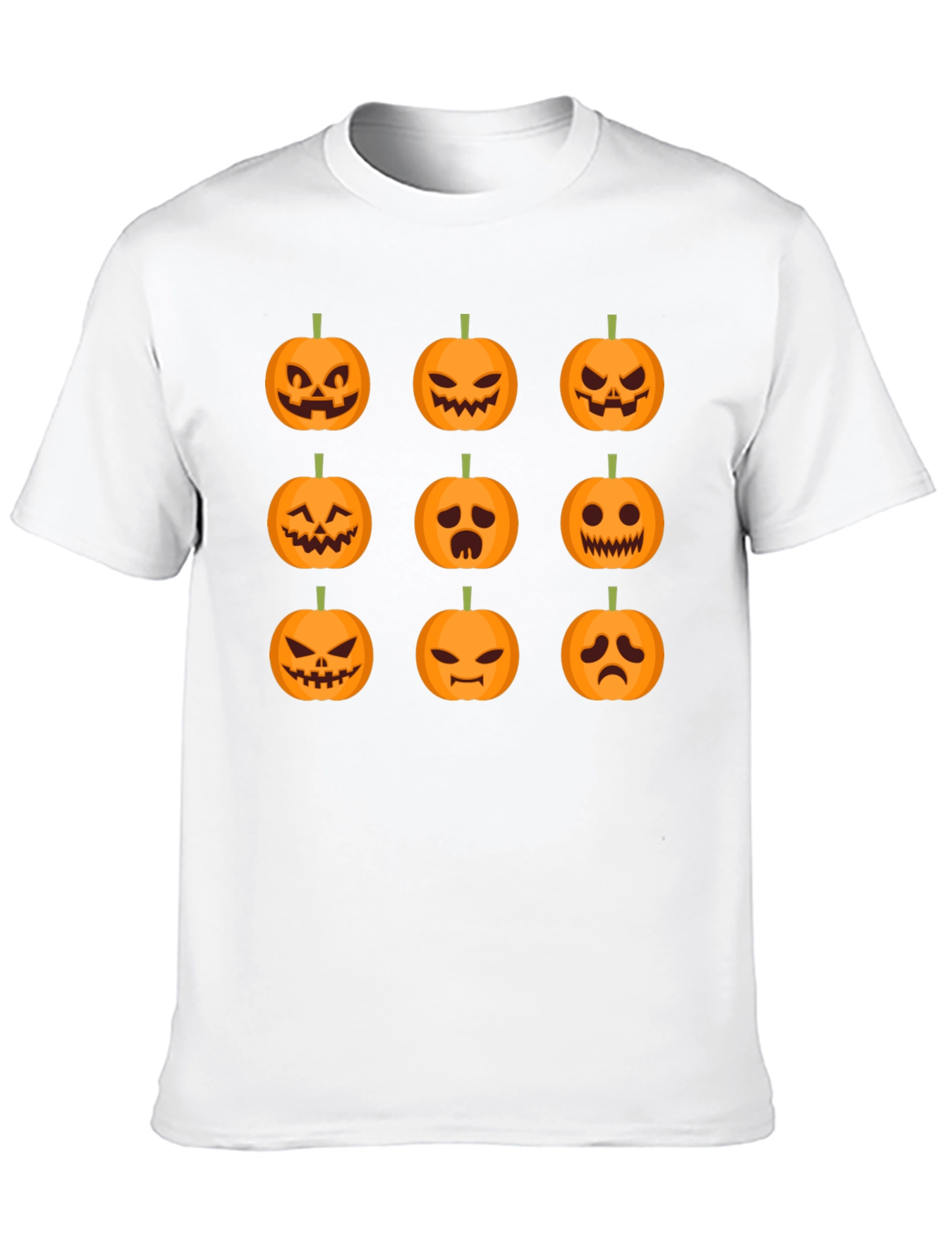 Halloween Pumpkin Faces Graphic T-Shirt