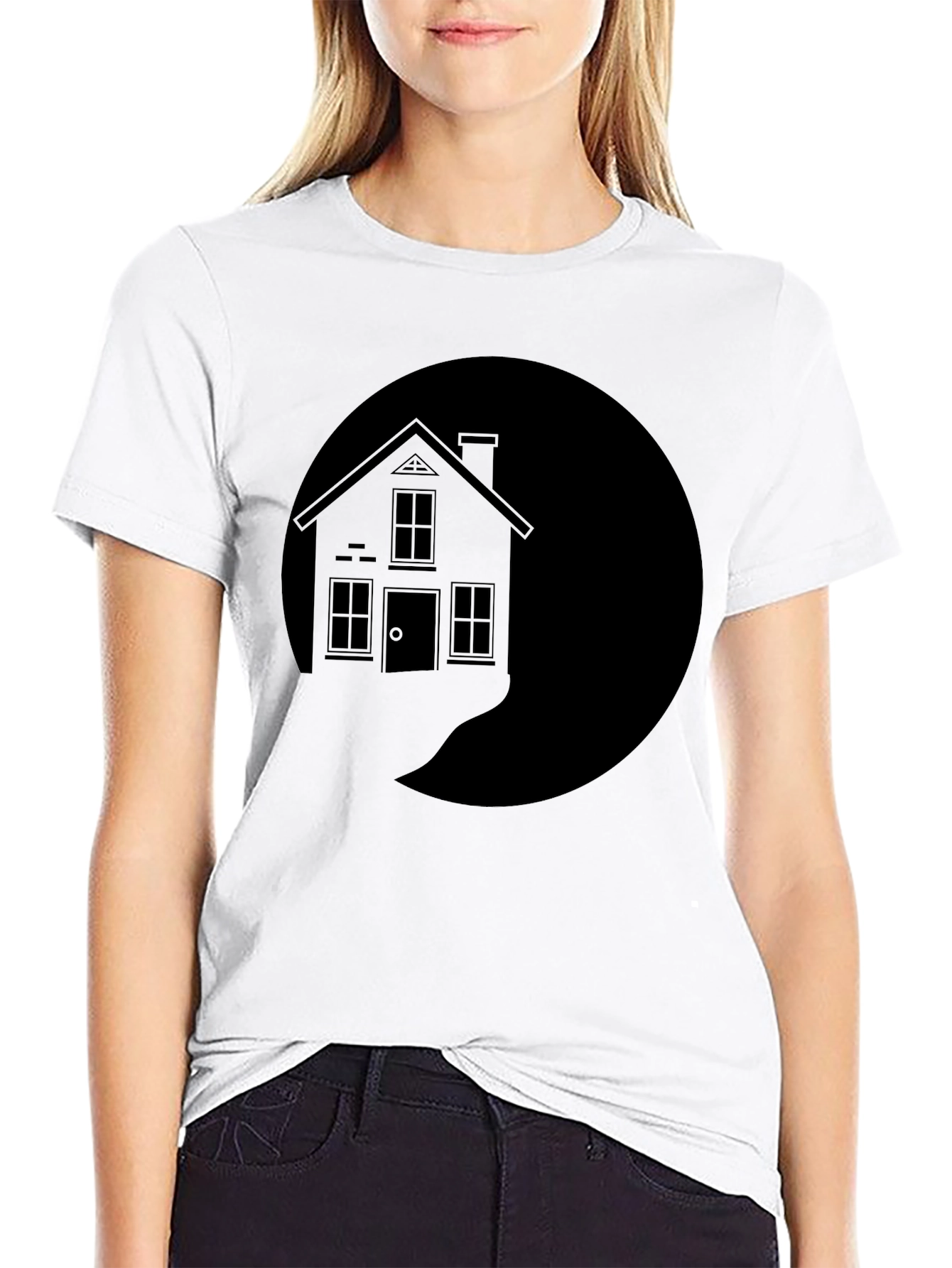 House Silhouette Graphic Tee - Modern Style