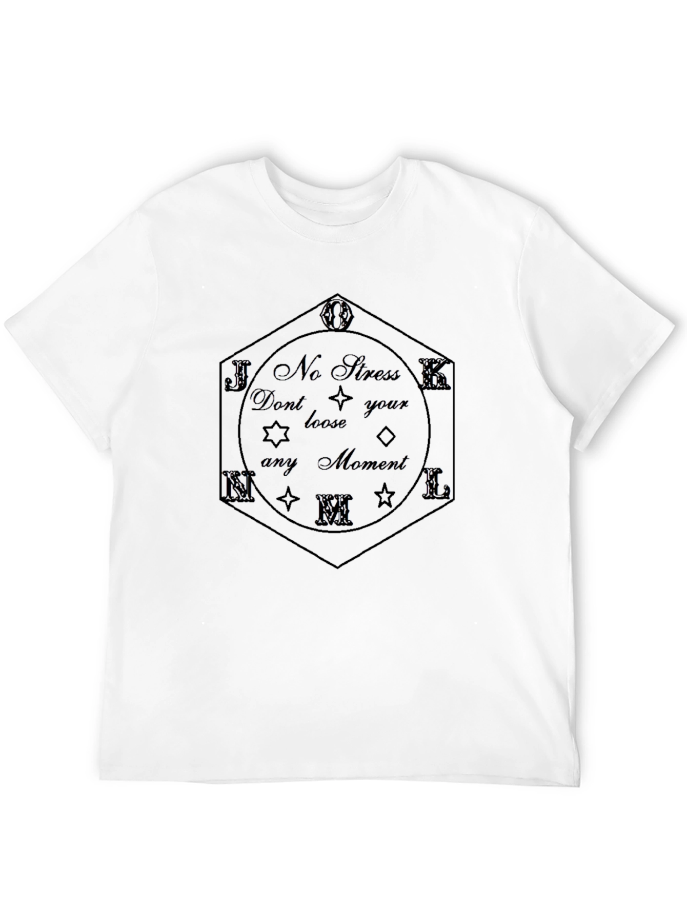 No Stress Black Graphic Tee