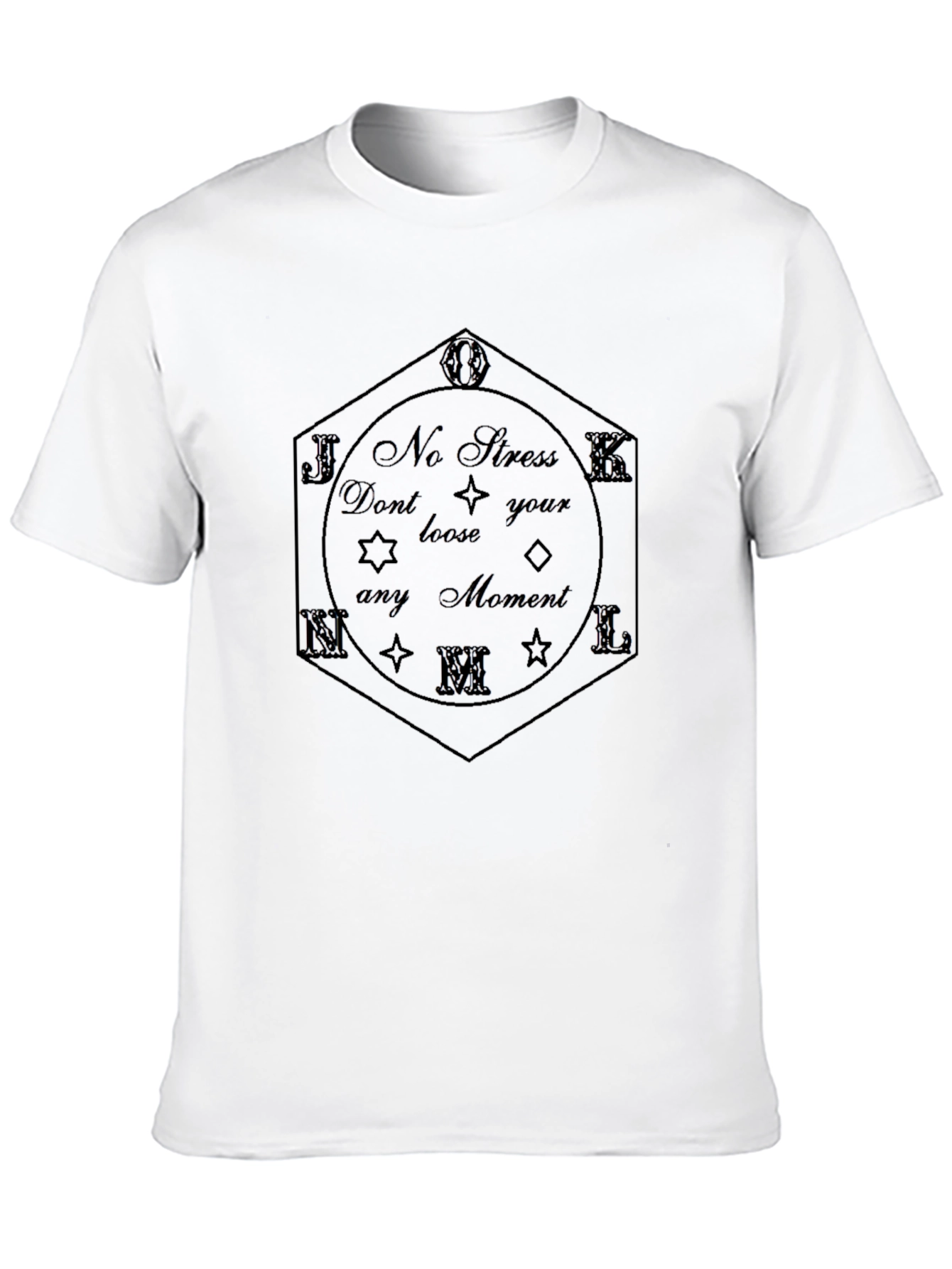 No Stress Black Graphic Tee