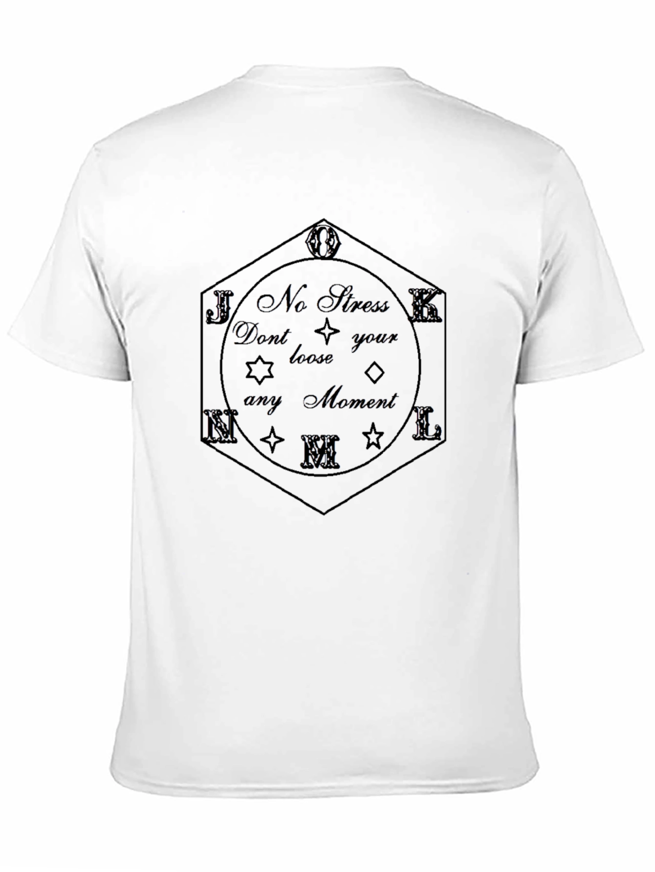 No Stress Black Graphic Tee