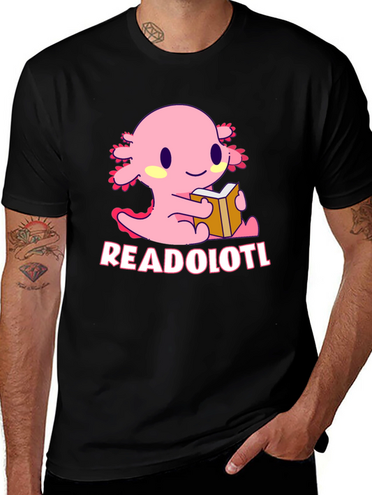 Readolotl T-Shirt - Cute Axolotl Reading Tee