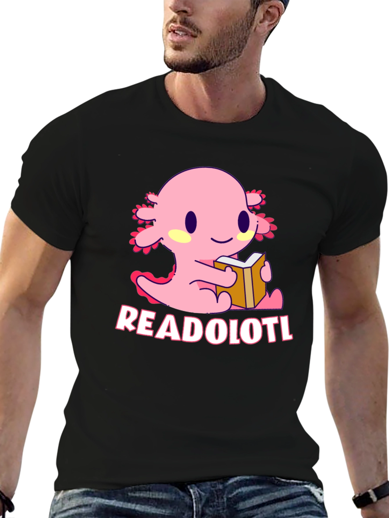 Readolotl T-Shirt - Cute Axolotl Reading Tee