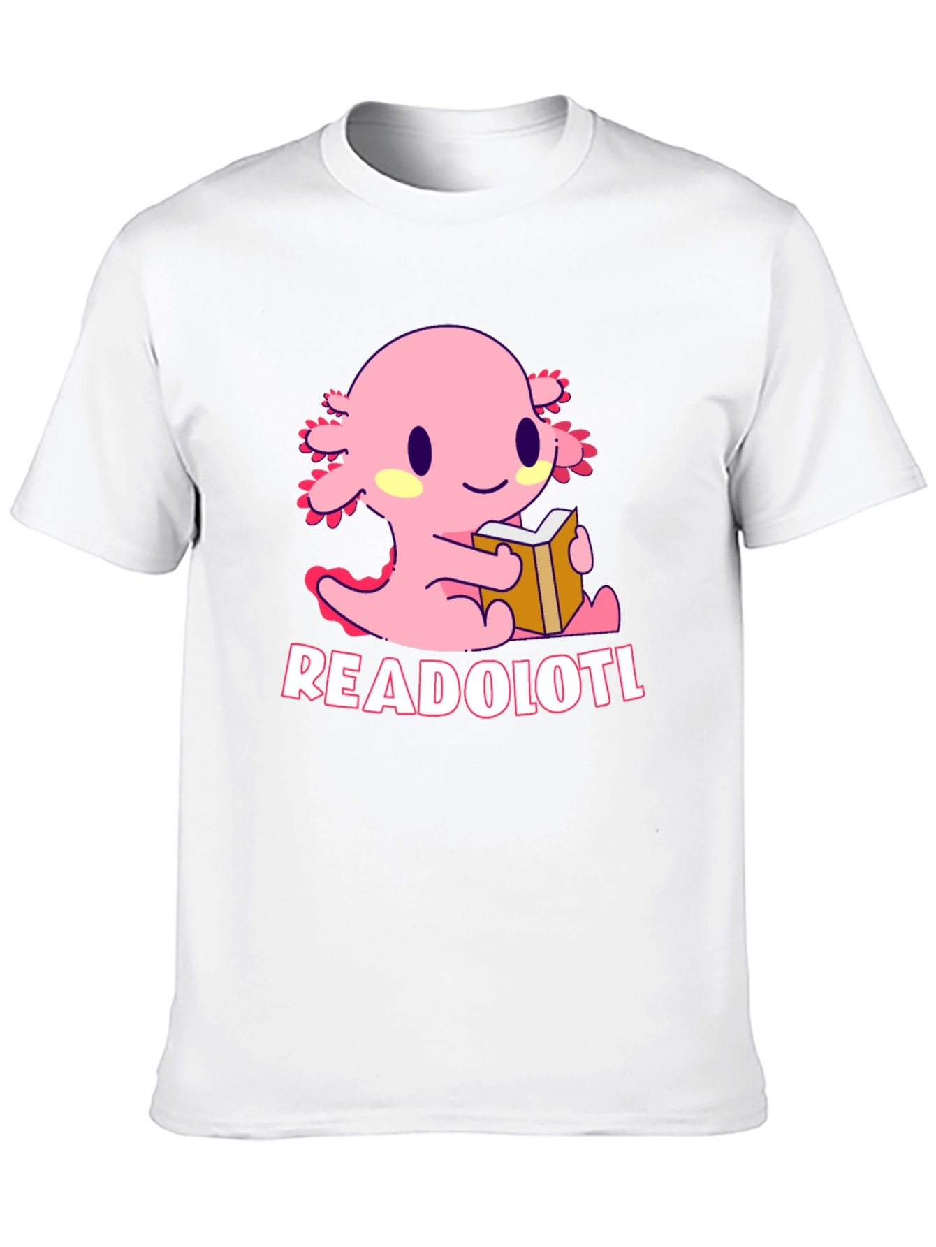 Readolotl T-Shirt - Cute Axolotl Reading Tee
