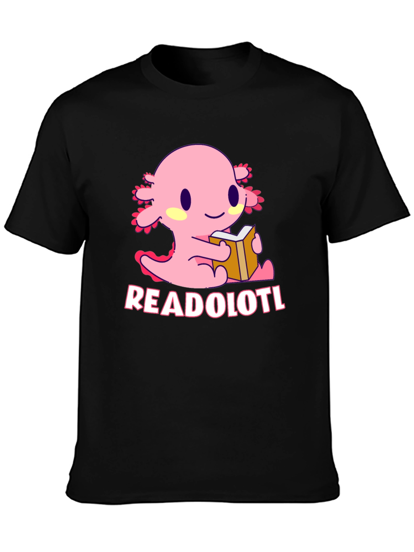 Readolotl T-Shirt - Cute Axolotl Reading Tee