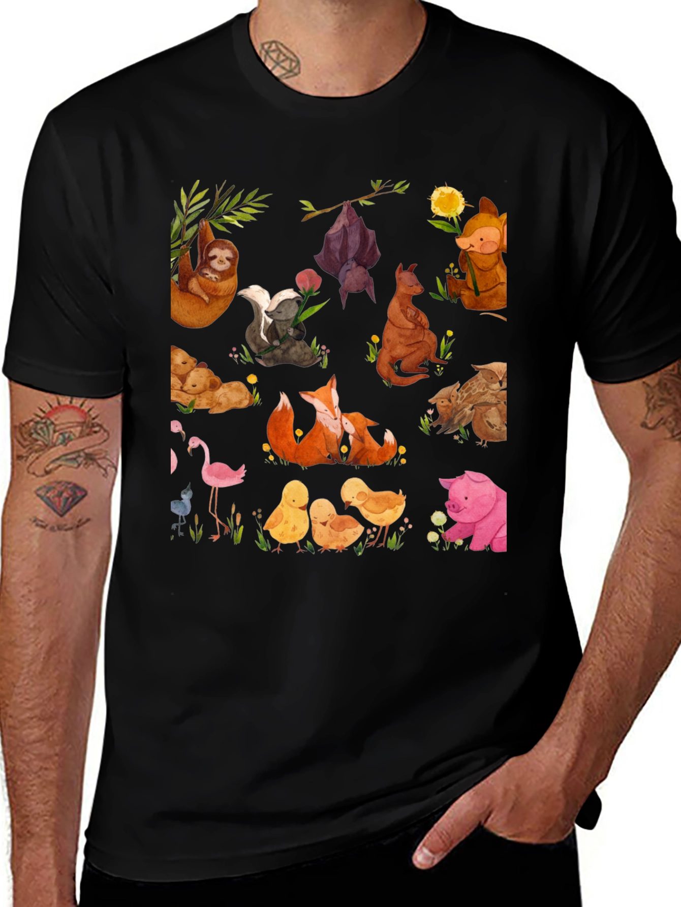 Cute Animal Print T-Shirt