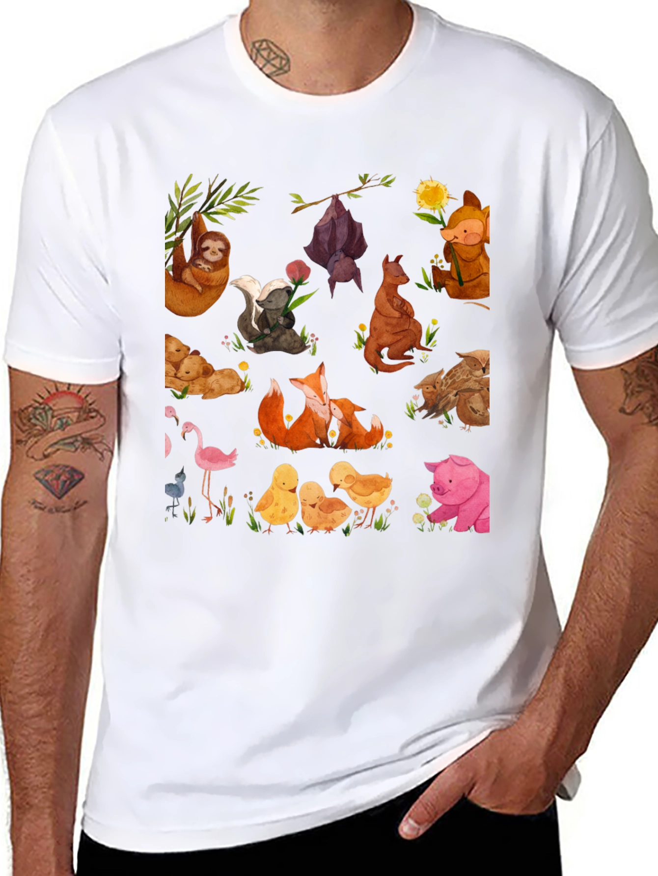 Cute Animal Print T-Shirt