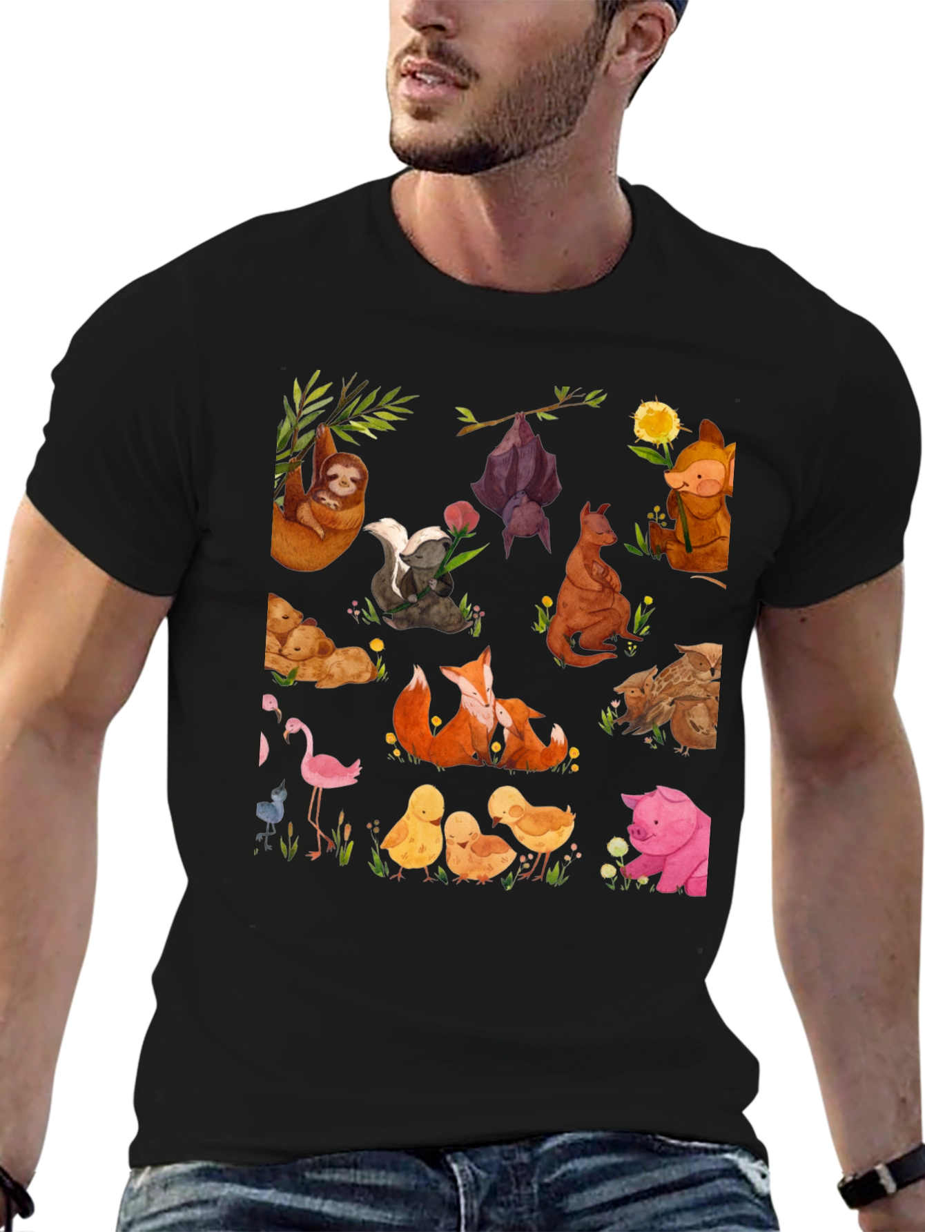 Cute Animal Print T-Shirt