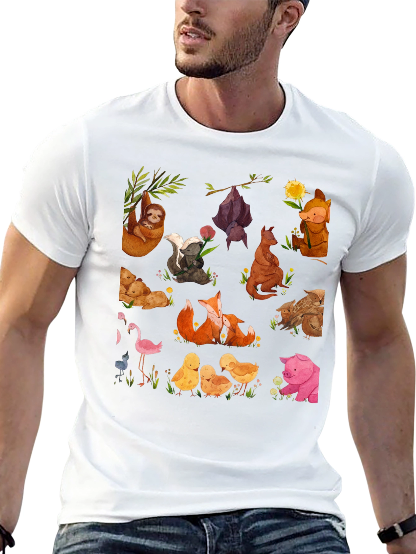 Cute Animal Print T-Shirt