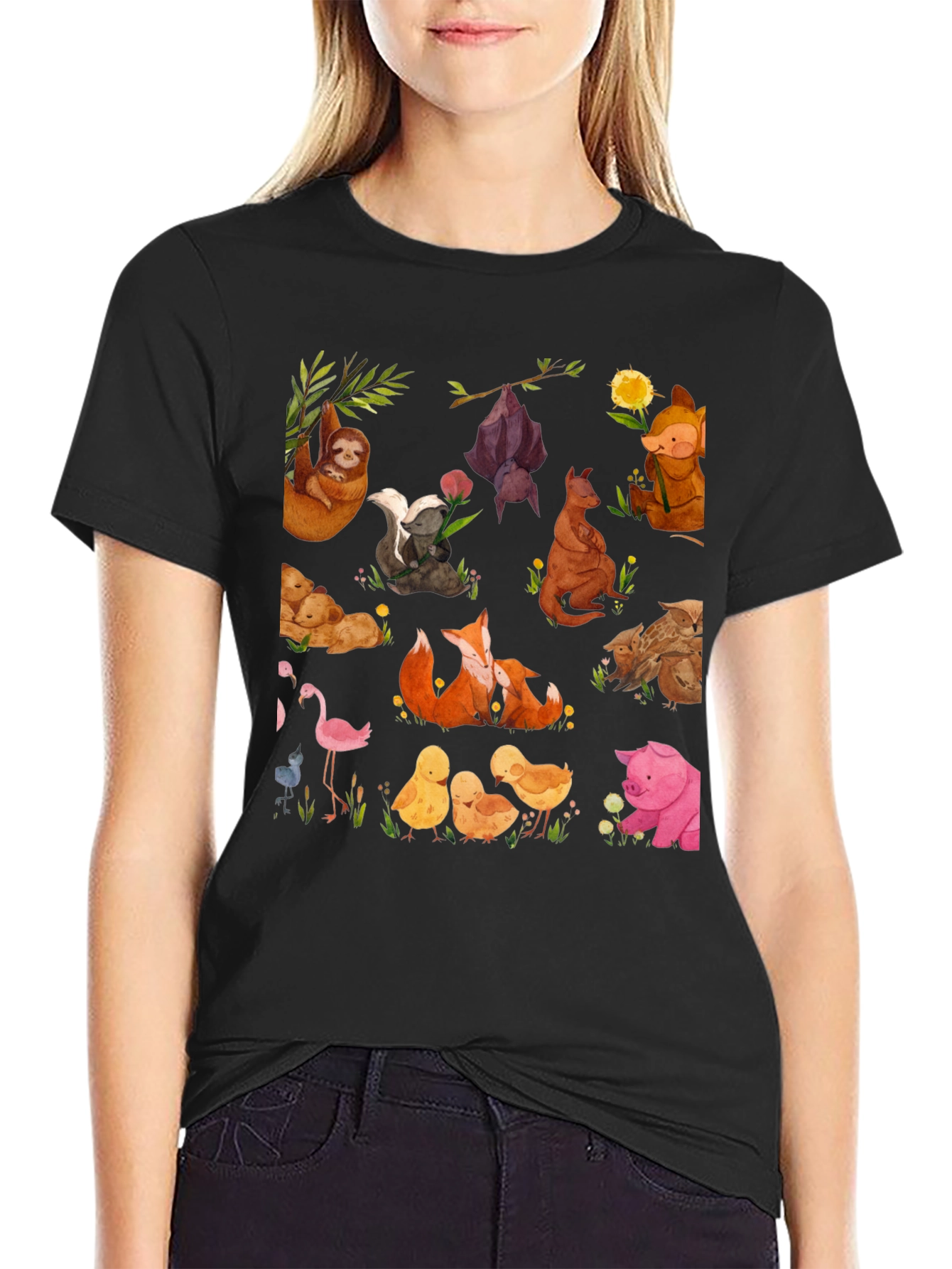 Cute Animal Print T-Shirt