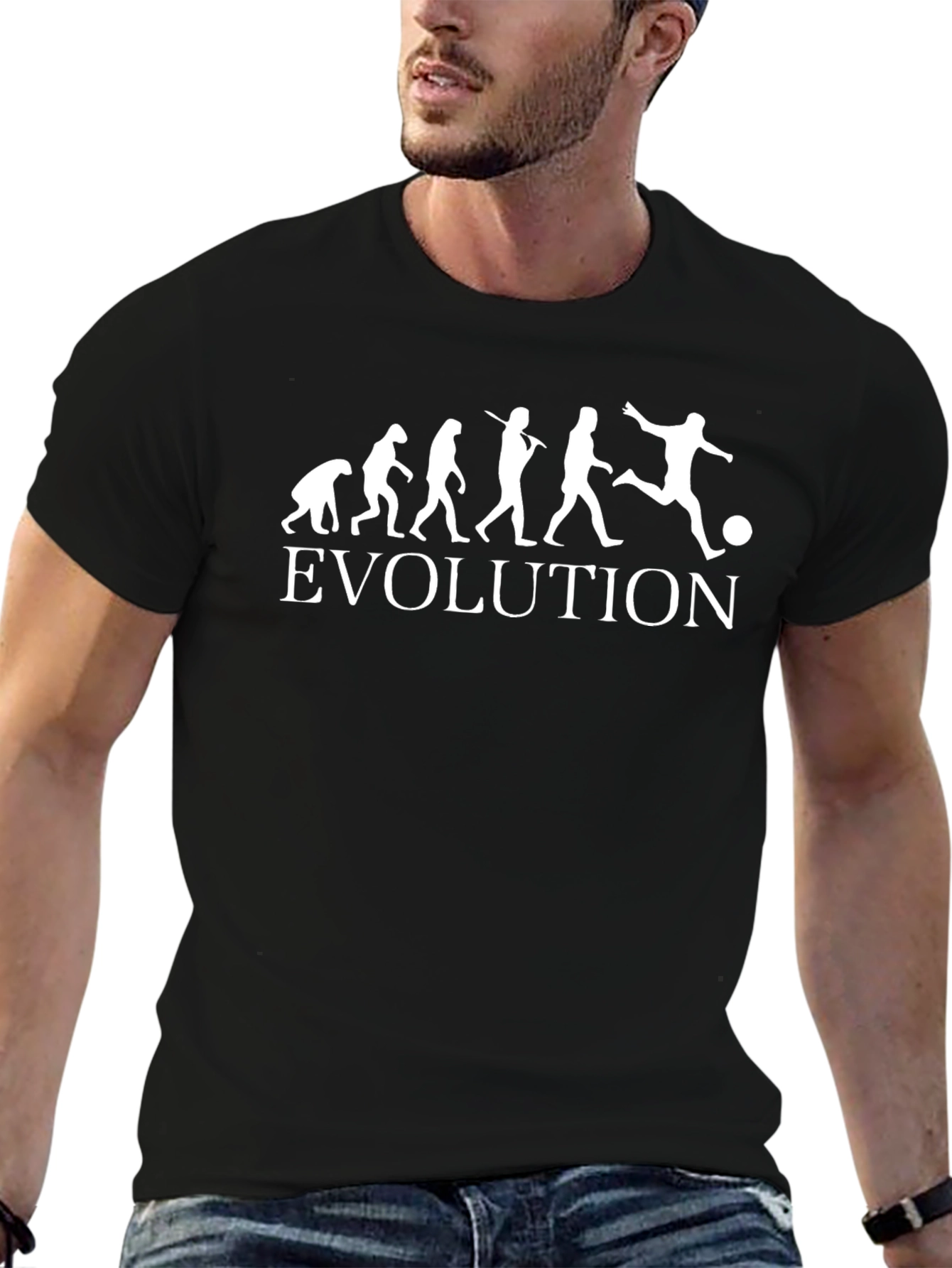 Evolution Soccer T-Shirt - Black Graphic Tee