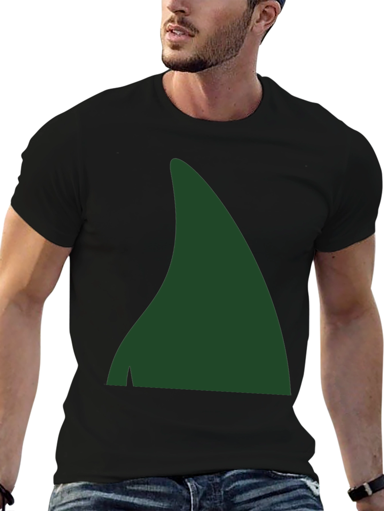 Green Elf Hat Tee - Holiday Festive Shirt