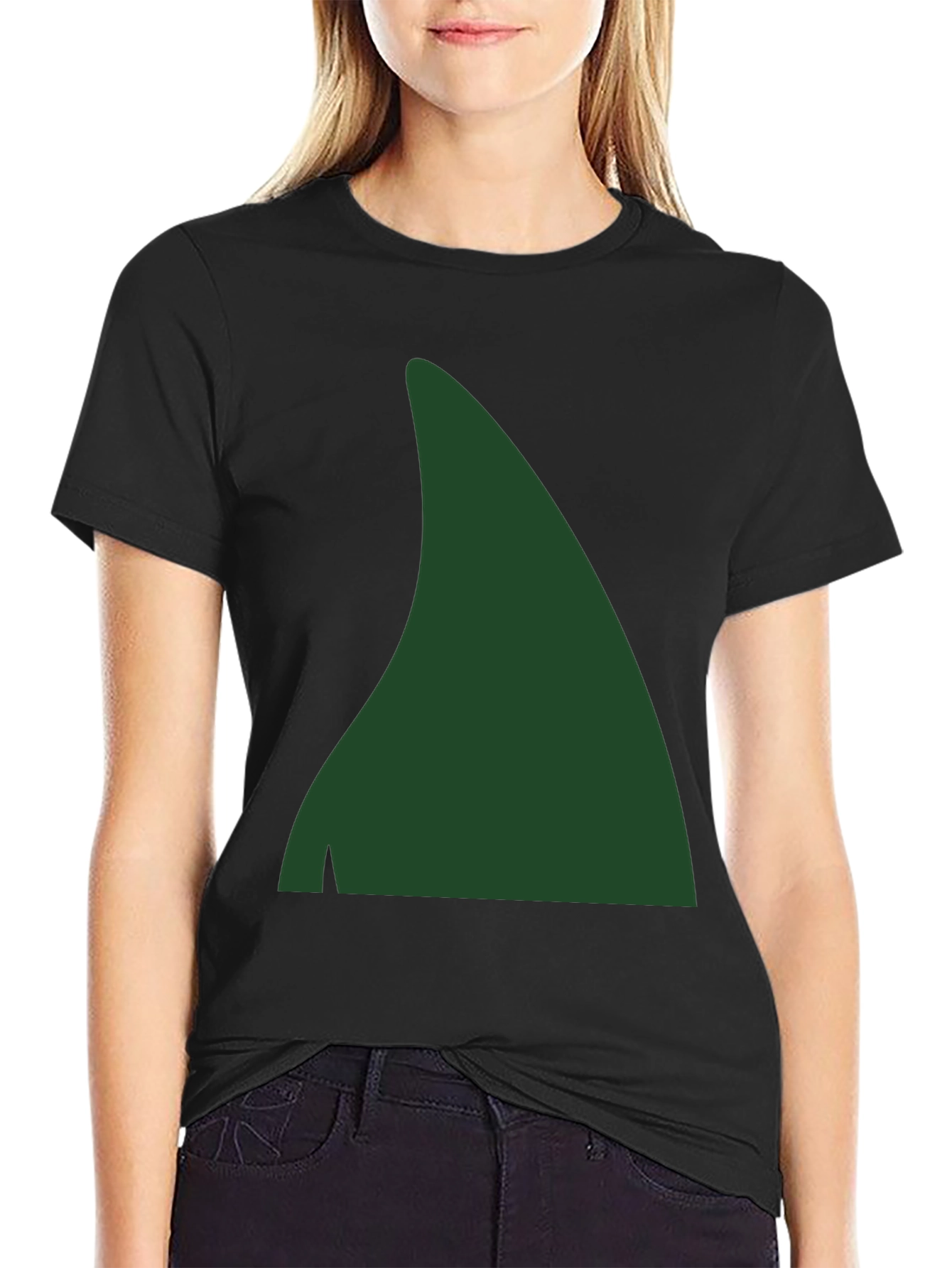 Green Elf Hat Tee - Holiday Festive Shirt