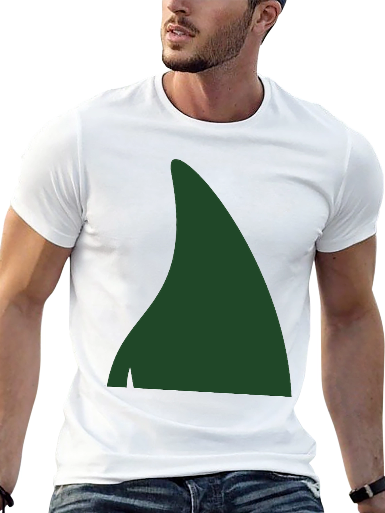 Green Elf Hat Tee - Holiday Festive Shirt