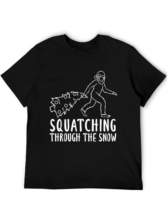 Squatching Through The Snow Christmas T-Shirt
