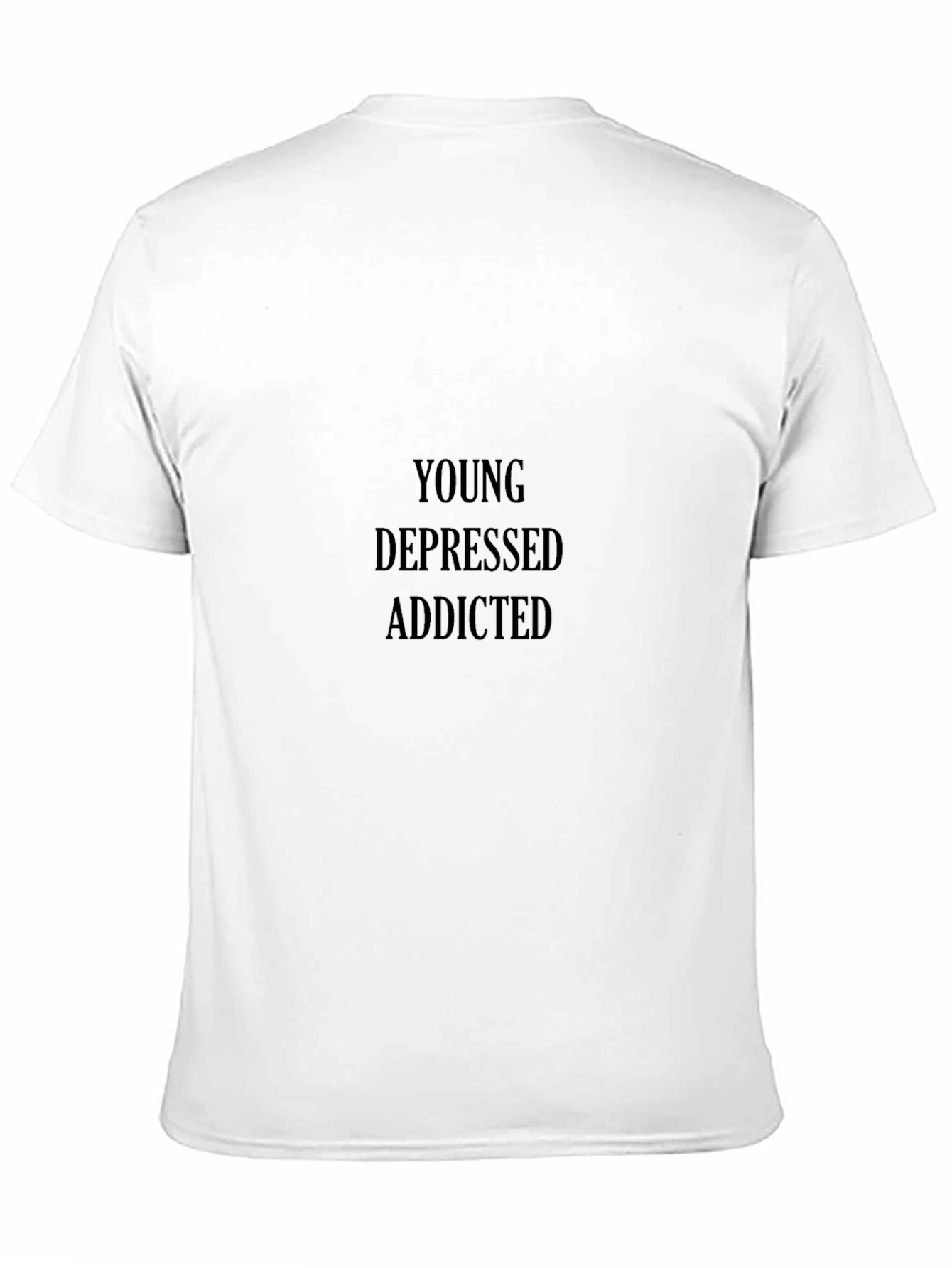 Young Depressed Addicted Black T-Shirt