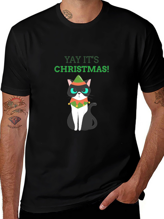 Christmas Cat T-Shirt - Holiday Fun
