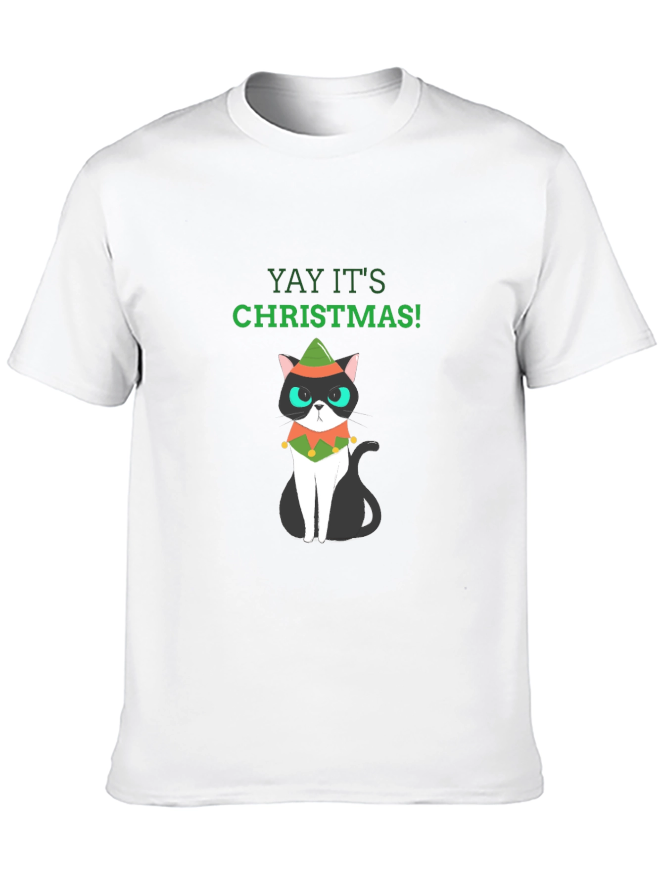 Christmas Cat T-Shirt - Holiday Fun