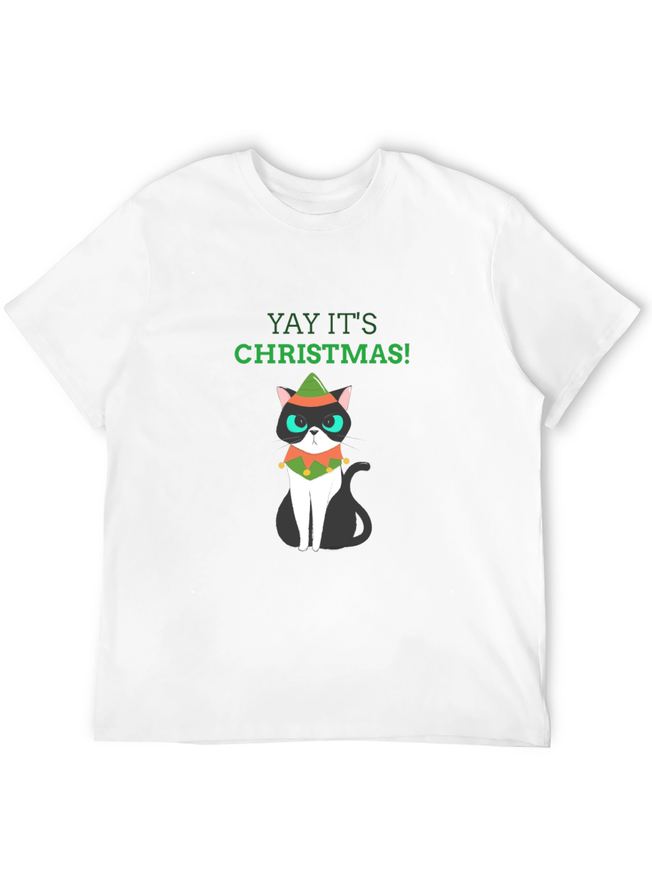 Christmas Cat T-Shirt - Holiday Fun
