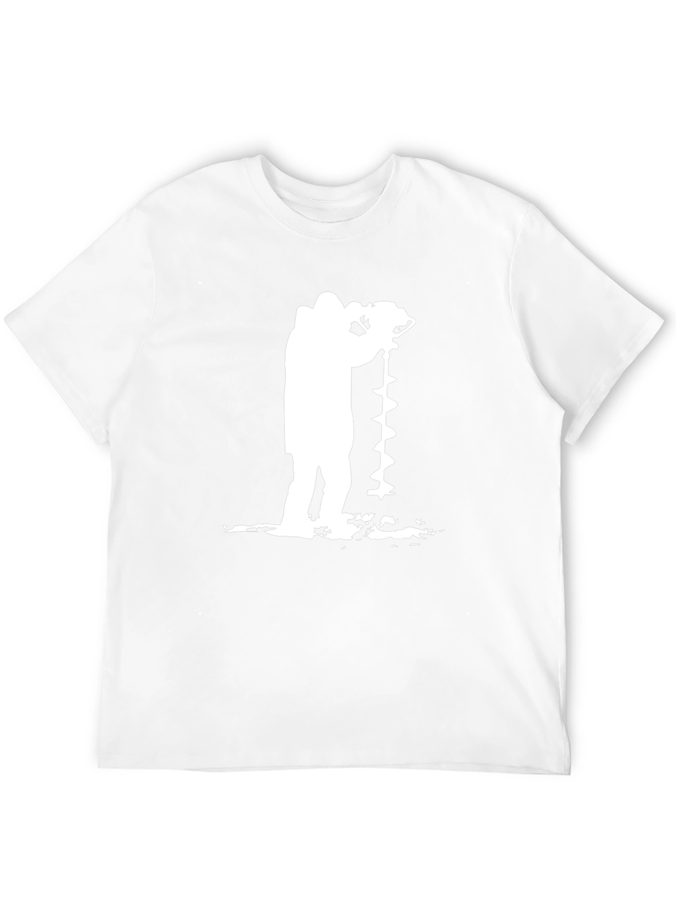 Ice Fishing Auger T-Shirt - Black Graphic Tee