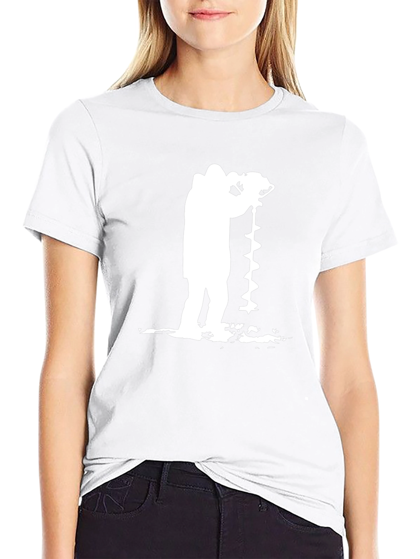 Ice Fishing Auger T-Shirt - Black Graphic Tee