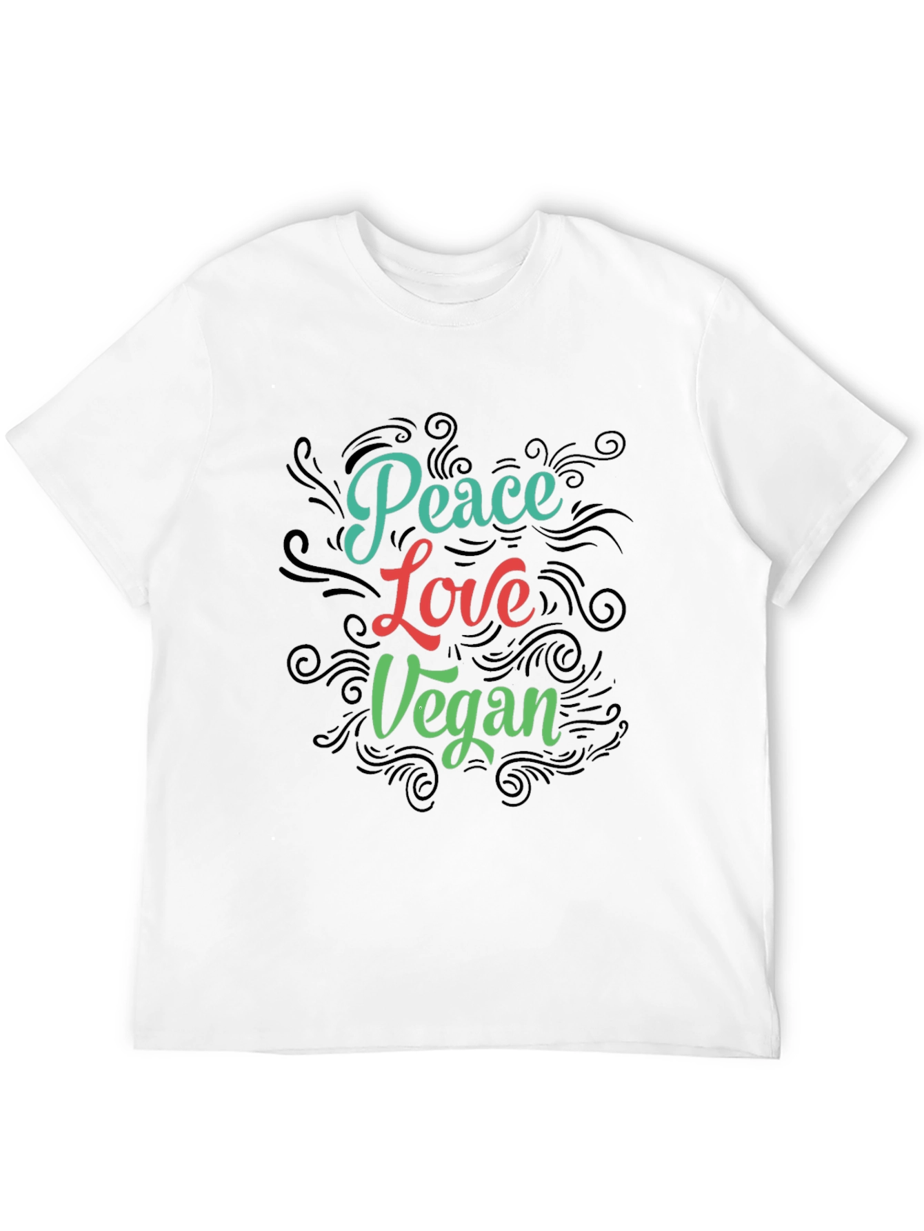 Peace Love Vegan Graphic T-Shirt