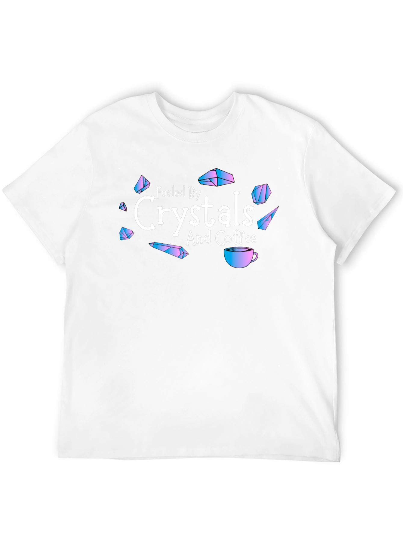 Fueled By Crystals and Coffee Black T-Shirt