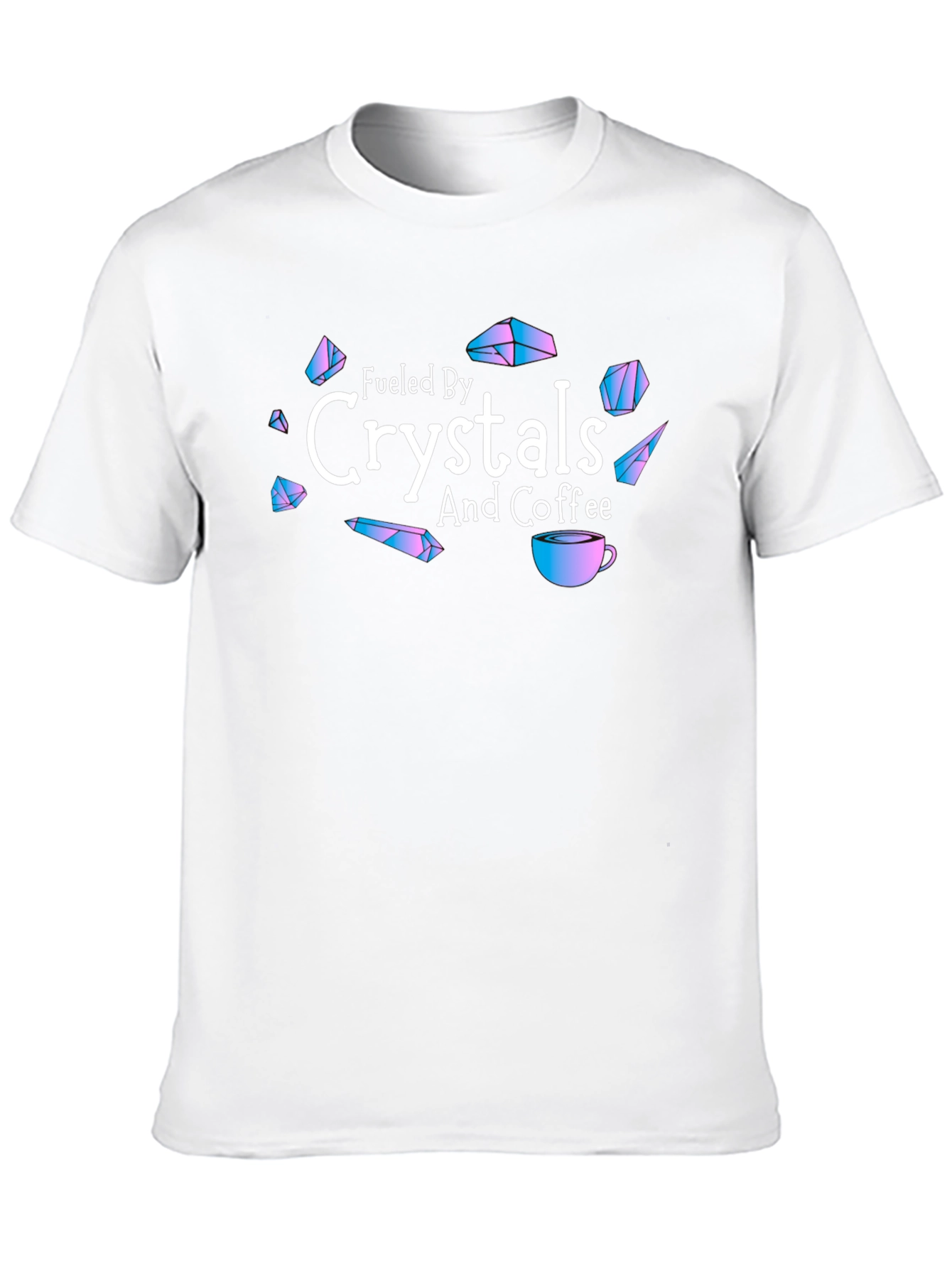 Fueled By Crystals and Coffee Black T-Shirt