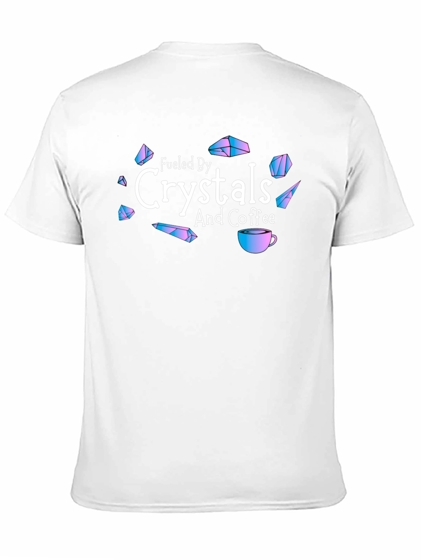 Fueled By Crystals and Coffee Black T-Shirt
