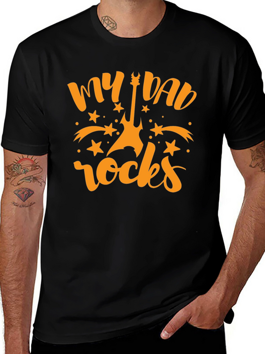 My Dad Rocks Guitar Graphic Tee