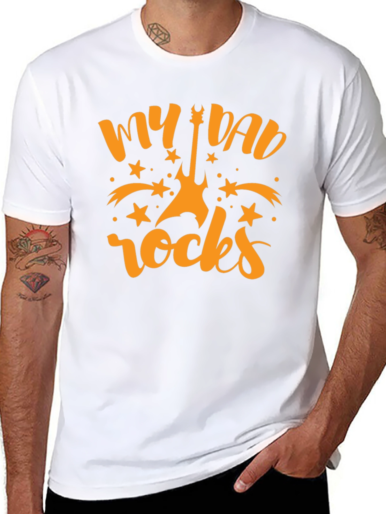 My Dad Rocks Guitar Graphic Tee
