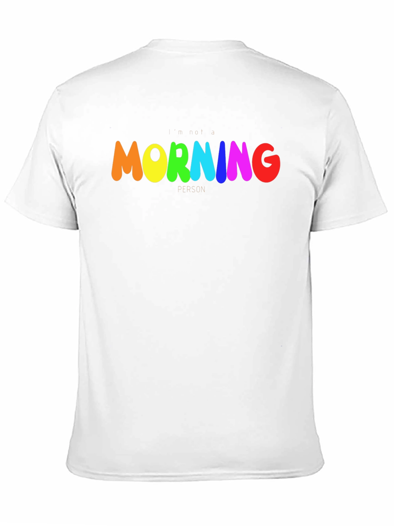 Rainbow Morning Person Graphic Tee - Black